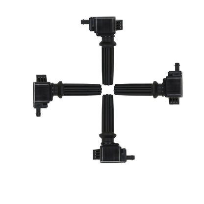 MSD Ignition Coil - Ford EcoBoost - 2.0L/2.3L L4 - Black - 4-Pack - Photo - out of package Left