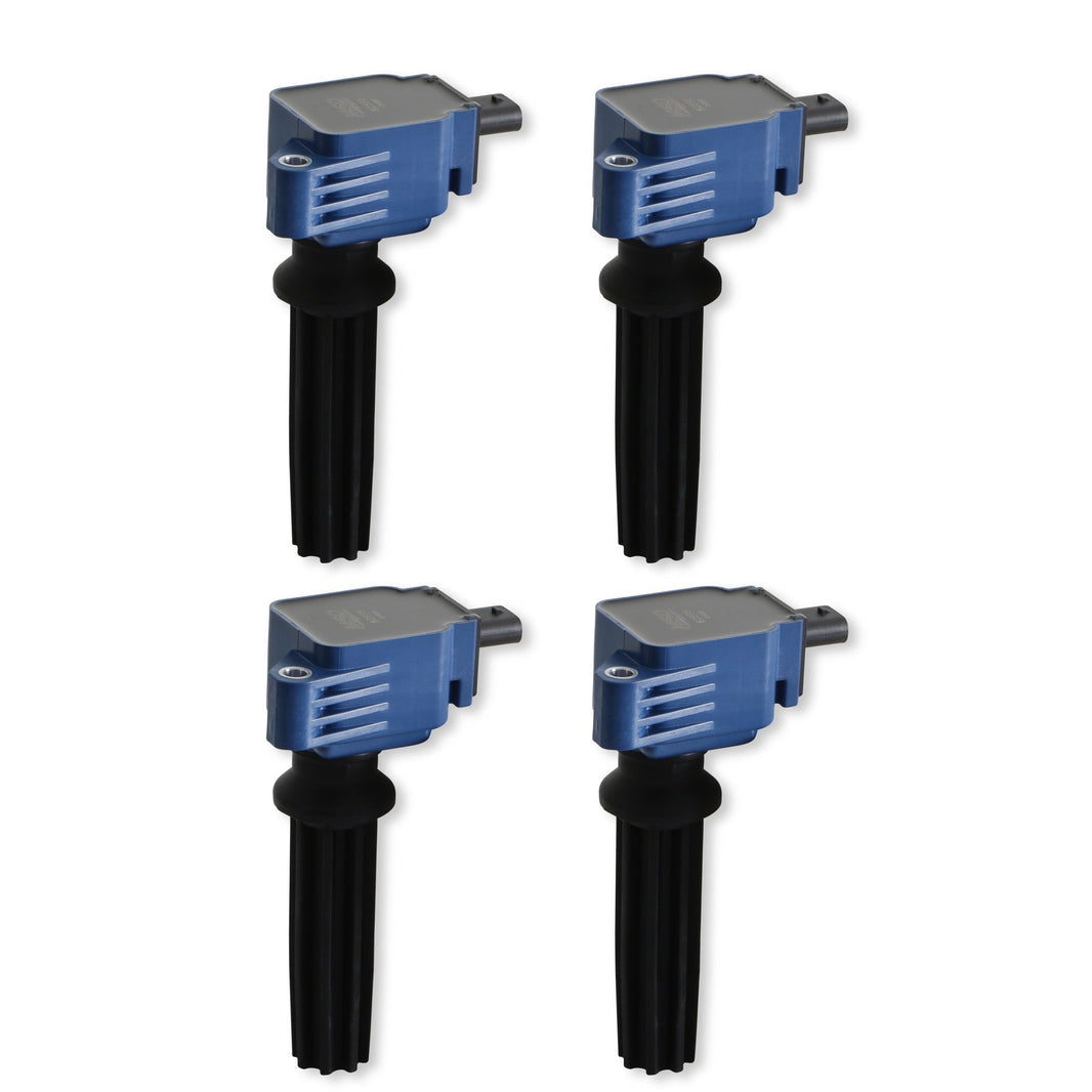 MSD Ignition Coil - Ford EcoBoost - 2.0L/2.3L L4 - Blue - 4-Pack - Photo - Primary Front