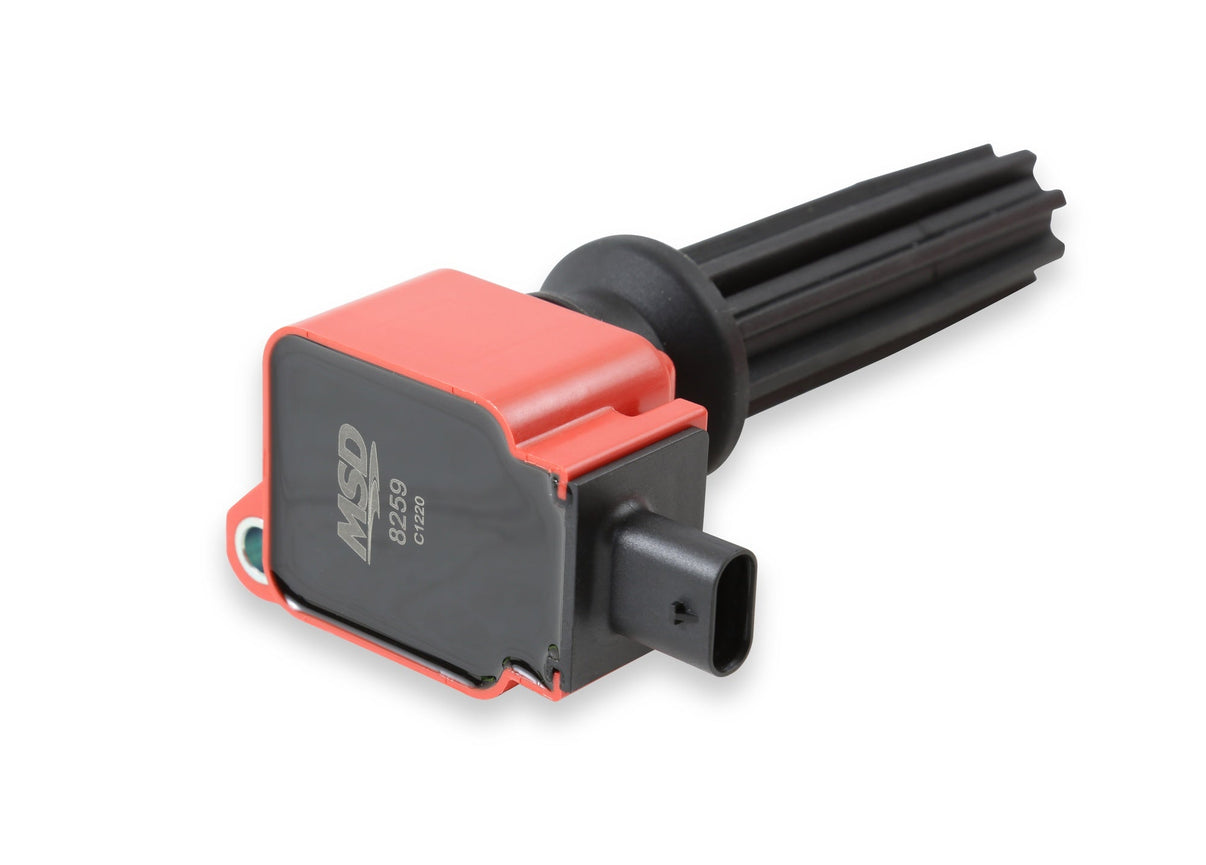 MSD Ignition Coil - Ford EcoBoost - 2.0L/2.3L L4 - Red - 4-Pack - Photo - out of package Angle