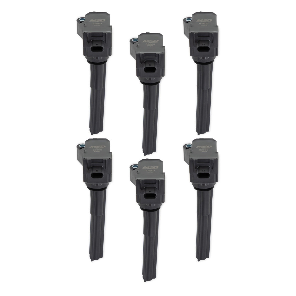 MSD Ignition Coil - Ford EcoBoost - 2.7L / 3.0L V6 - Black - 6-Pack - Photo - Primary Front