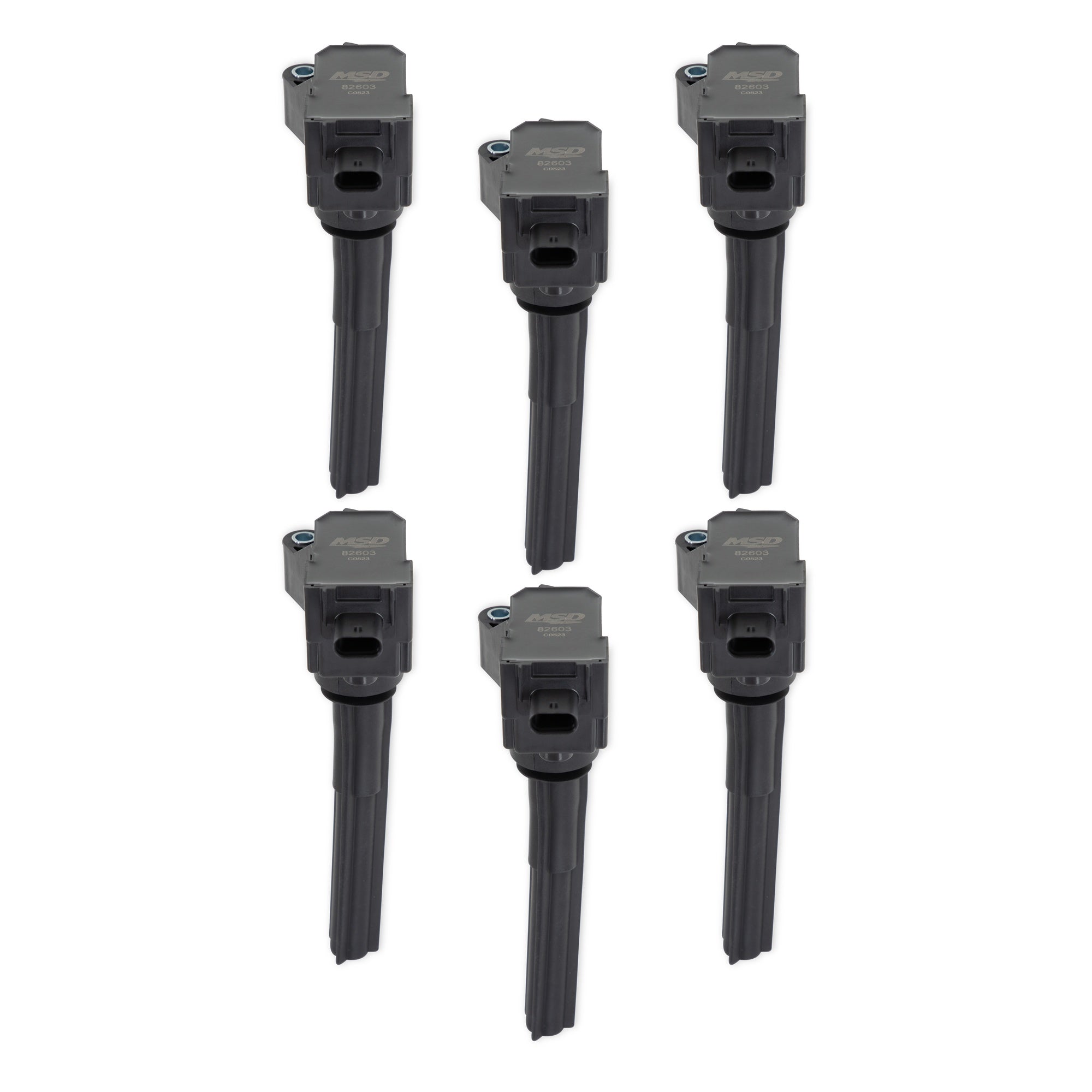 MSD Ignition Coil - Ford EcoBoost - 2.7L / 3.0L V6 - Black - 6-Pack - Photo - Primary Front