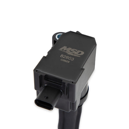 MSD Ignition Coil - Ford EcoBoost - 2.7L / 3.0L V6 - Black - 6-Pack - Photo - out of package Angle