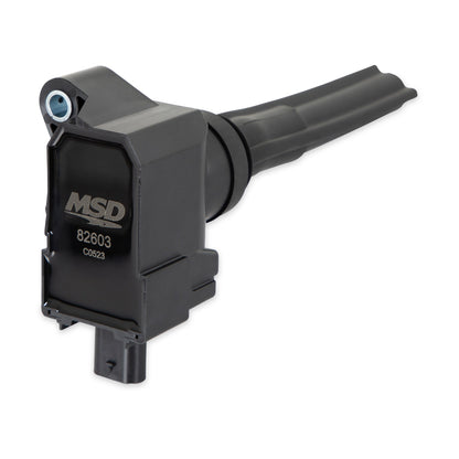 Bobine d'allumage MSD noire pour Ford EcoBoost 2.7L V6 (unité). Compatible avec les moteurs Ford EcoBoost 2.7L et 3.0L V6.