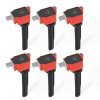 Coil,RED,Ford Eco-Boost 2.7L V6, 6-Pk - MSD Ignition Coil - Ford EcoBoost -  2.7L V6 - Red - 6-Pack