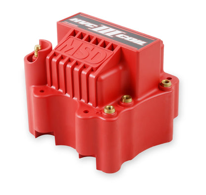 MSD Ignition Coil - HVC-3 Series - Red - Photo - out of package Top