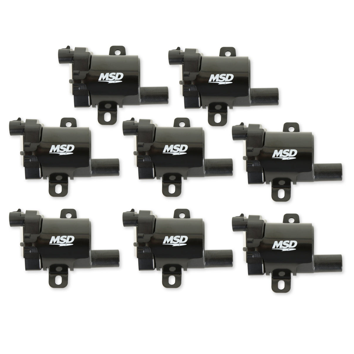 MSD Ignition Coil - Blaster Series - L-Series Truck Engine - Black - 8-Pack - Photo - Primary Front