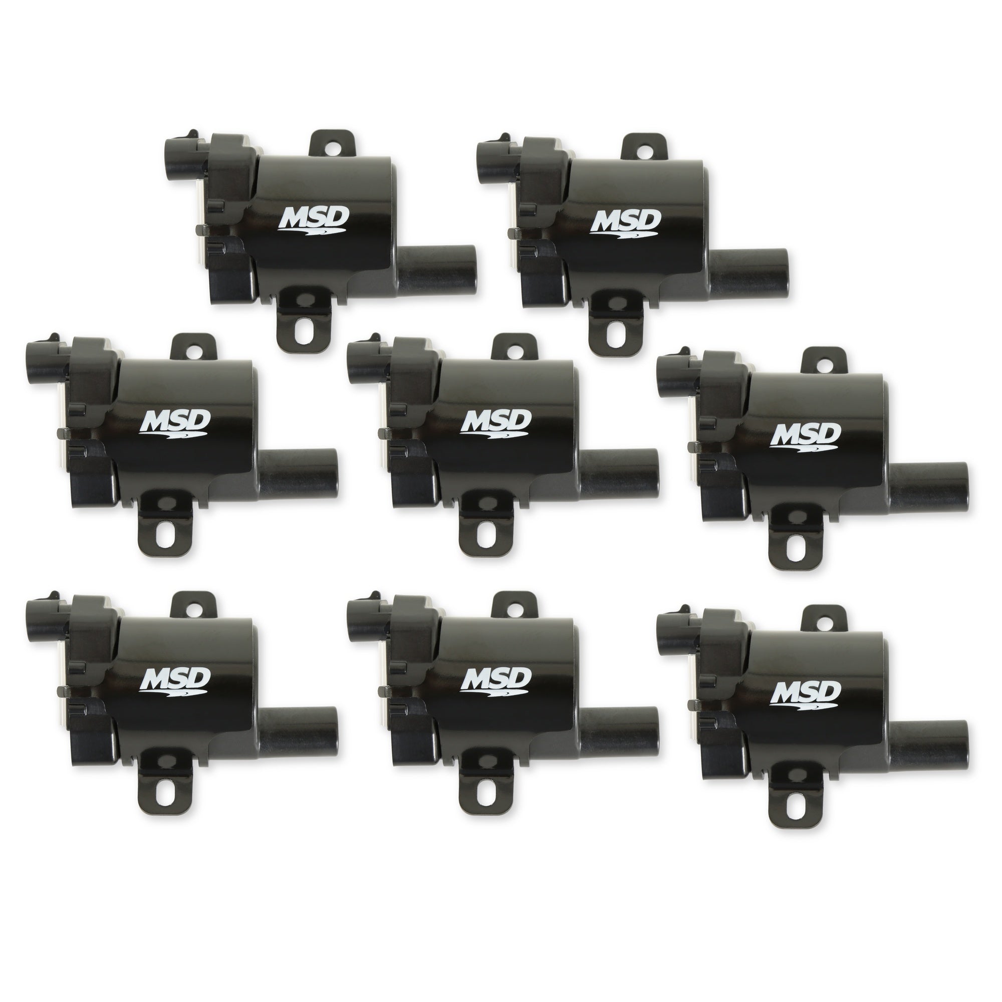 MSD Ignition Coil - Blaster Series - L-Series Truck Engine - Black - 8-Pack - Photo - Primary Front