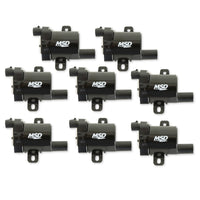 Coil,Black,GM,L-Series,Truck,99-07,8-Pk - MSD Ignition Coil - Blaster Series - L-Series Truck Engine - Black - 8-Pack