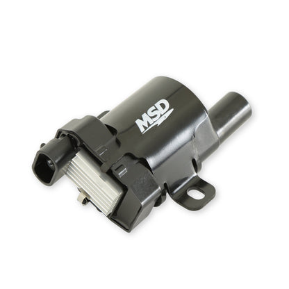 MSD Ignition Coil - Blaster Series - L-Series Truck Engine - Black - 8-Pack - Photo - out of package Left