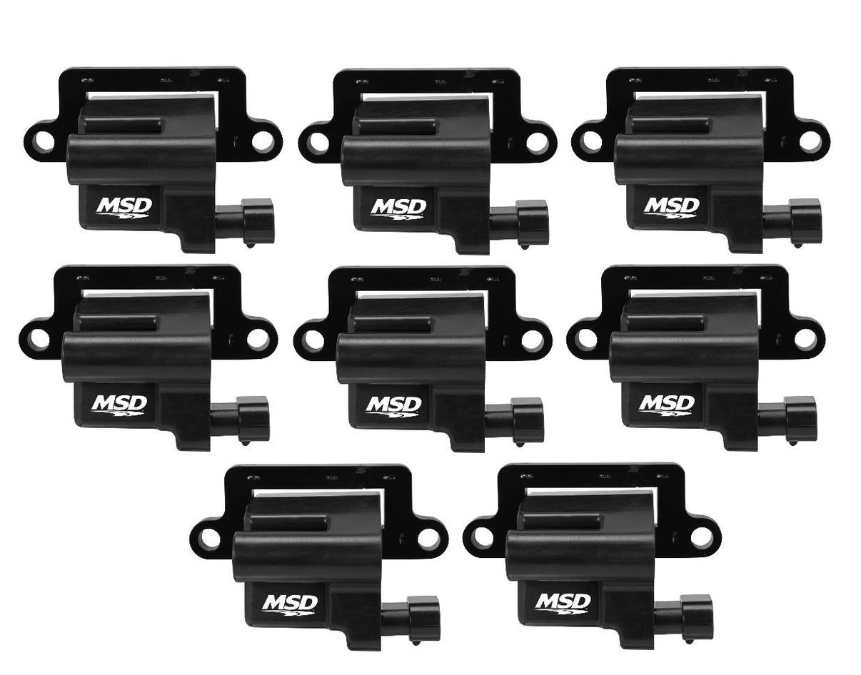 MSD Ignition Coil - Blaster Series - L-Series Truck Engine - Black - 8-Pack - Photo - Primary Kit