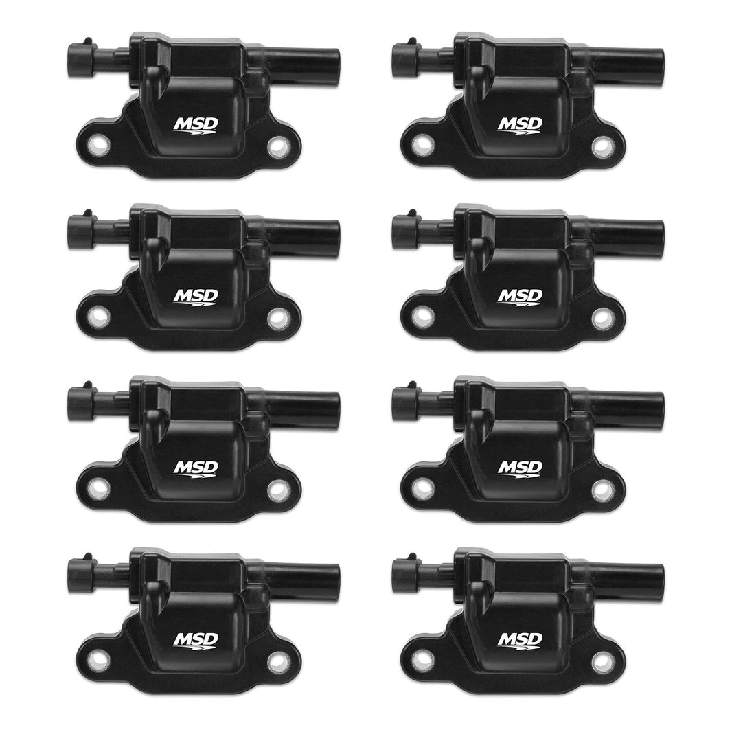 Bobine d'allumage MSD Blaster Series pour camions GM série L (99-09), lot de 8, noire. Compatible avec les moteurs LS2/LS3/LS4/LS7/LS9.