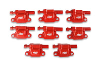 Coils, GM LS2/3/4/7/9, 05-13, 8-Pack - MSD Ignition Coil - Blaster Series - LS2/LS3/LS4/LS7/LS9 Engines - Red - 8-Pack
