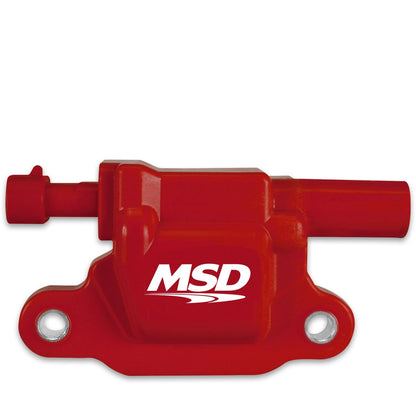Coils, GM, LS2/3/4/7/9, 05-13, Single - MSD Ignition Coil - GM LS Blaster Series - LS2/LS3/LS4/LS7/LS9 Engines - Red