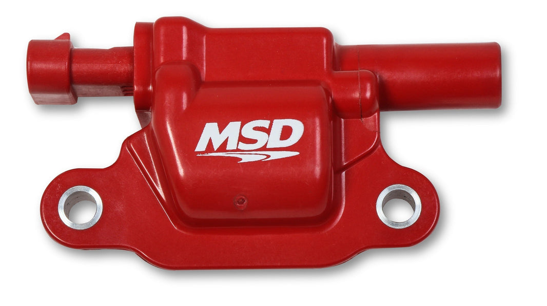 Bobines d'allumage MSD Blaster Series pour moteurs GM V8 de 5e génération (à partir de 2014), format carré, rouges, lot de 8. Compatibles avec les moteurs GDI de 5e génération.