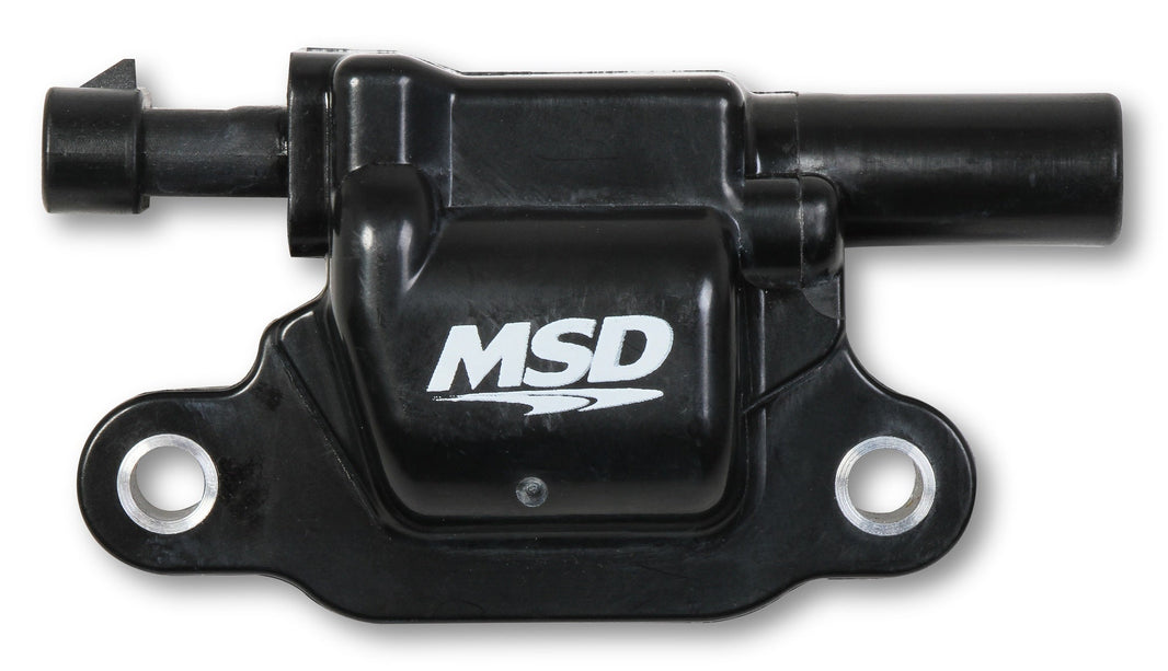 Bobines d'allumage MSD Blaster Series pour moteurs GM V8 de 5e génération (à partir de 2014), format carré, noires, lot de 8. Compatibles avec les moteurs GDI de 5e génération.