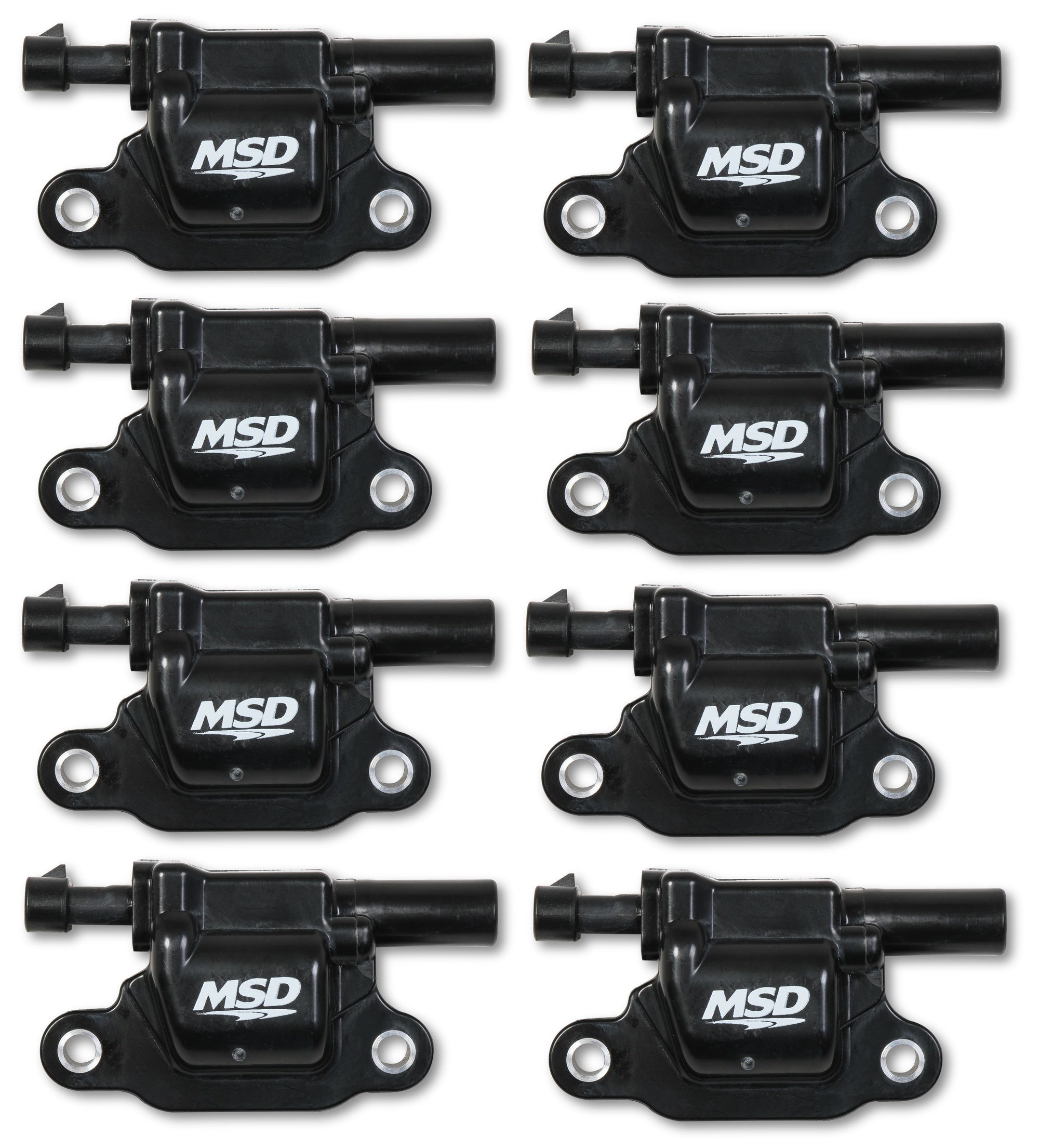 MSD Ignition Coil - Blaster Series - Gen V GDI Engine - Black - 8-Pack - Square - Photo - out of package Front