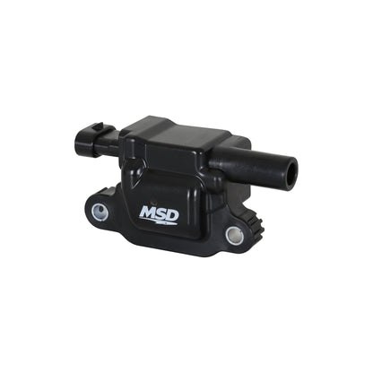 Bobines d'allumage MSD Blaster Series pour moteurs GM V8 de 5e génération (à partir de 2014), format carré, noires, lot de 8. Compatibles avec les moteurs GDI de 5e génération.