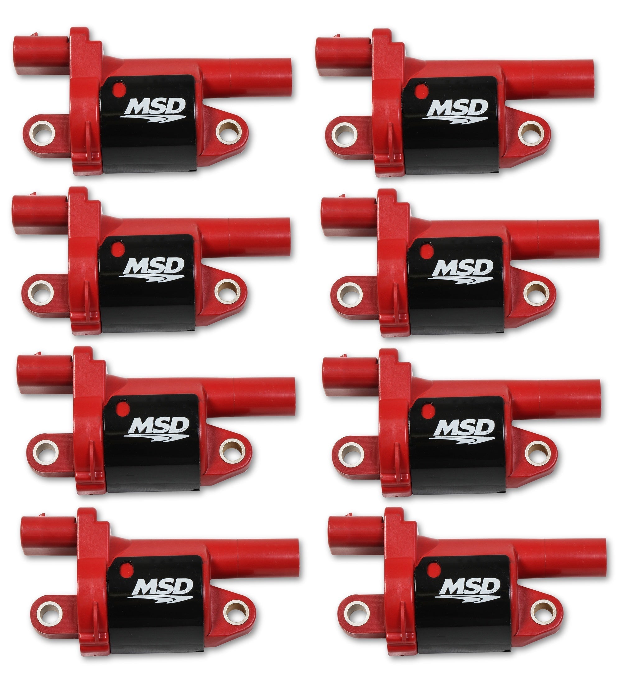 MSD Ignition Coil - Blaster Series - Gen V GDI Engine - Red - 8-Pack - Round - Photo - Primary Kit