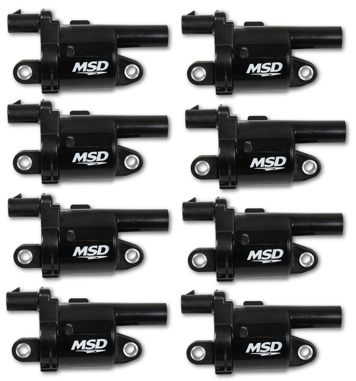 MSD Ignition Coil - Blaster Series - Gen V GDI Engine - Black - 8-Pack- Round - Photo - out of package Front