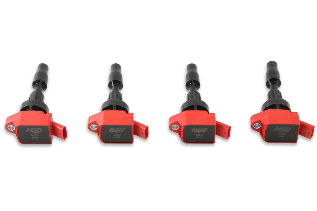 Coils, 15 & Up Hyundai/KIA 1.6LT 4PK Red - MSD Ignition Coil - Blaster Series - Hyundai/KIA 1.6L Turbo  - Red - 4-Pack
