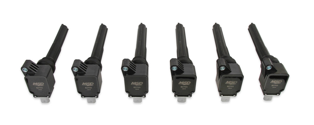 MSD Ignition Coil - Ford EcoBoost - 3.5L V6 - Black - 6-Pack - Photo - Primary Front