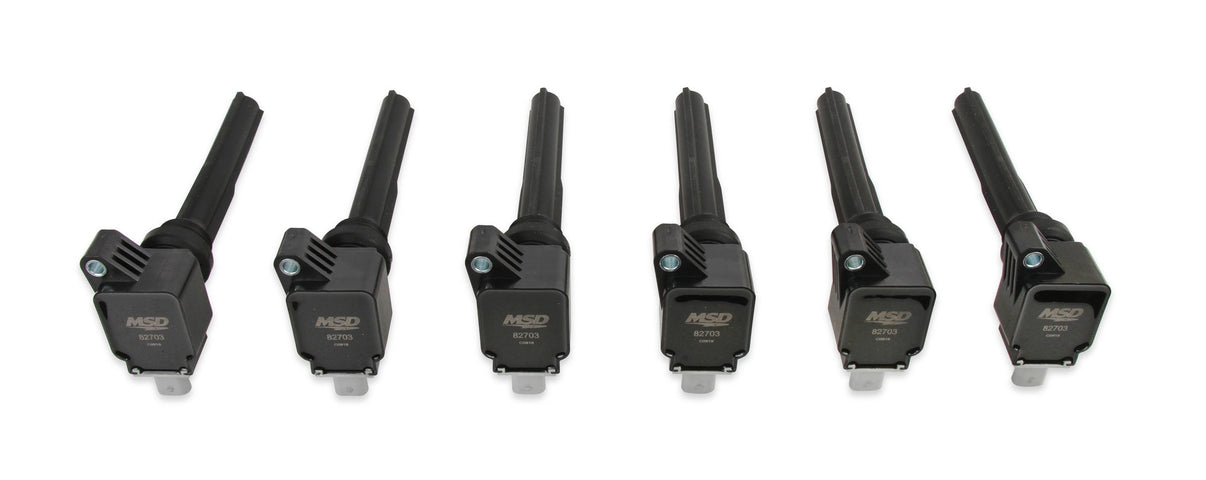 MSD Ignition Coil - Ford EcoBoost - 3.5L V6 - Black - 6-Pack - Photo - Primary Front