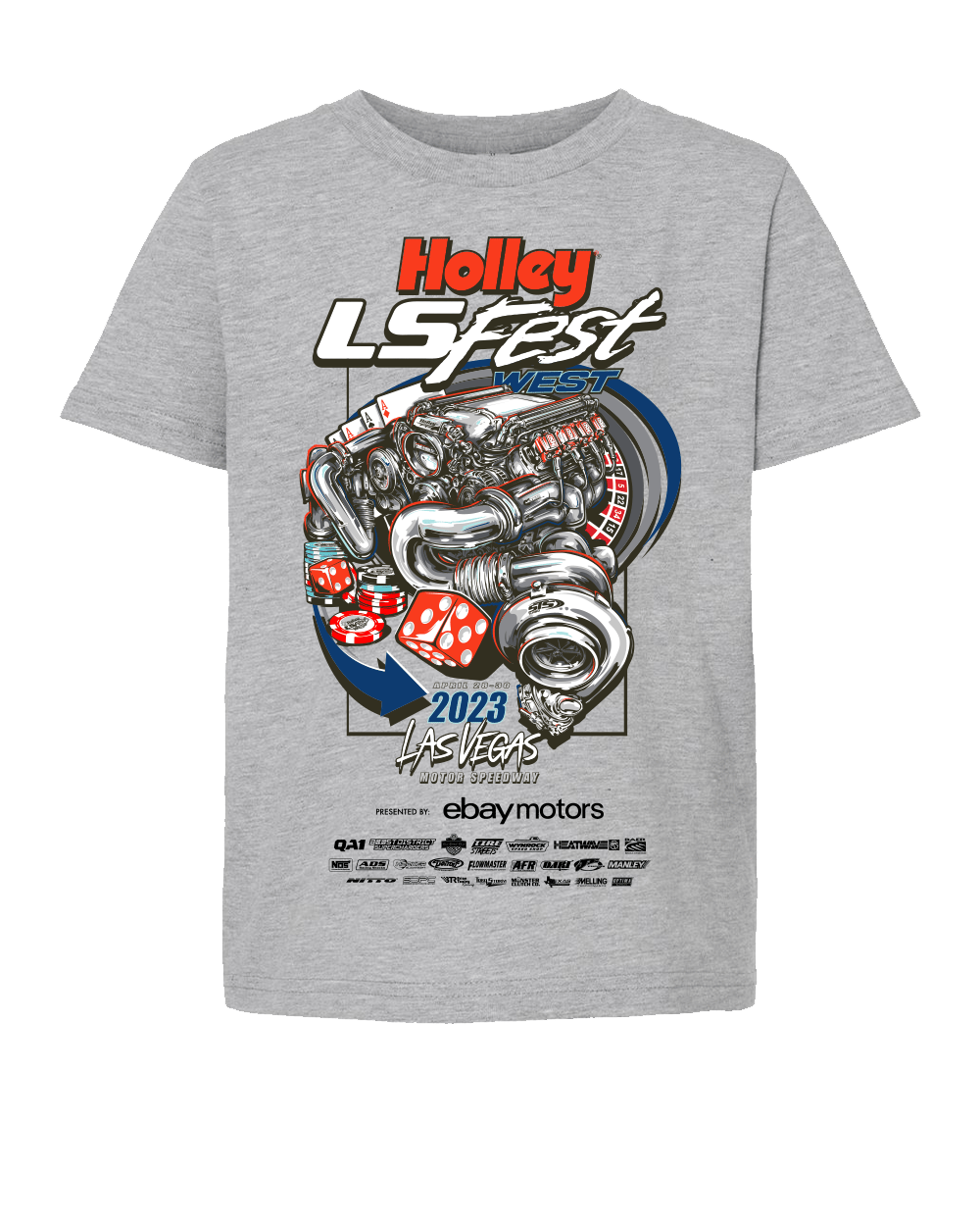 Holley 10441-SMHOL 2023 LS Fest West Main Event Tee - Photo - Primary Front