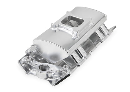 SNIPER FAB IM BBC 1x4150 SØLV MED LOGO - Sniper Plademetalfremstillet Indsugningsmanifold Big Block Chevy