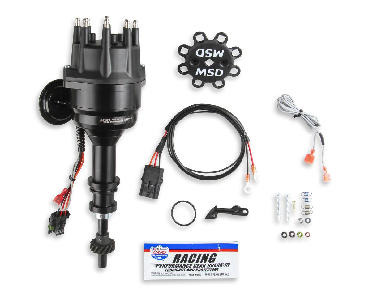 MSD Black Distributor, Ford, 351C-460, Ready-to-Run, Steel Gear - Photo - Primary Front
