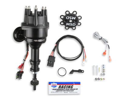MSD Black Dist,Ford351C-460,RTR,STL GR - MSD Black Distributor, Ford, 351C-460, Ready-to-Run, Steel Gear