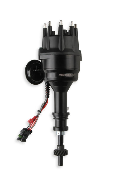 MSD Black Distributor, Ford, 351C-460, Ready-to-Run, Steel Gear - Photo - out of package Angle
