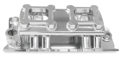 SNIPER FAB IM BBC 2X4150 SILVER W/LOGO - Sniper Sheet Metal Fabricated Intake Manifold Big Block Chevy