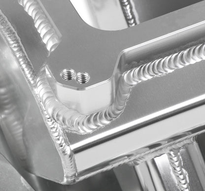 SNIPER FAB IM BBC 2X4150 SILVER W/LOGO - Sniper Sheet Metal Fabricated Intake Manifold Big Block Chevy