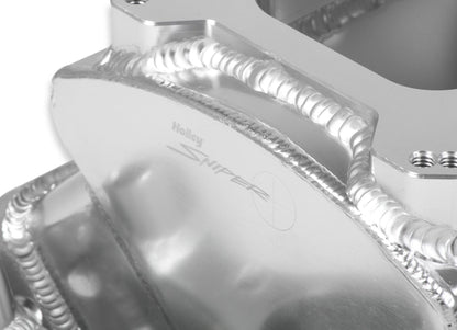 SNIPER FAB IM BBC 2X4150 SILVER W/LOGO - Sniper Sheet Metal Fabricated Intake Manifold Big Block Chevy