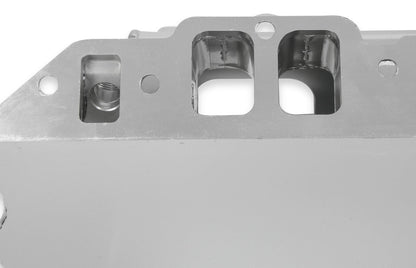 SNIPER FAB IM BBC 2X4150 SILVER W/LOGO - Sniper Sheet Metal Fabricated Intake Manifold Big Block Chevy