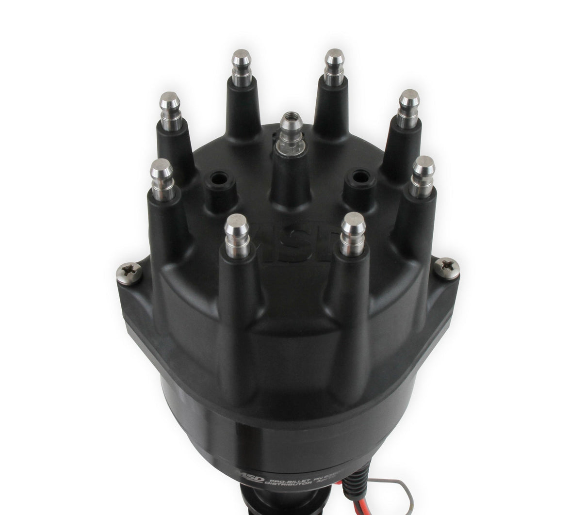 MSD Ready-to-Run Black Marine Distributor Ford 351C-460, Steel Gear - Photo - out of package Left