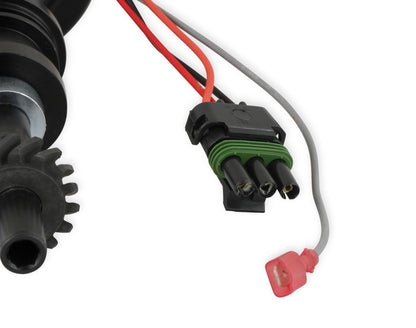 Black RTR Mar. Dist. Ford 351-460,STL GR - MSD Ready-to-Run Black Marine Distributor Ford 351C-460, Steel Gear