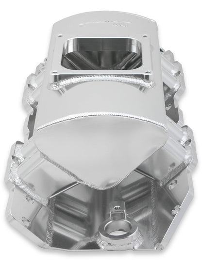 SNIPER FAB IM BBC1X4500 SILVER W/LOGO - Sniper Sheet Metal Fabricated Intake Manifold Big Block Chevy