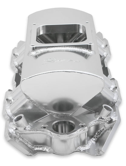 SNIPER FAB IM BBC1X4500 SILVER W/LOGO - Sniper Sheet Metal Fabricated Intake Manifold Big Block Chevy
