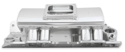SNIPER FAB IM BBC1X4500 SILVER W/LOGO - Sniper Sheet Metal Fabricated Intake Manifold Big Block Chevy