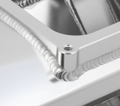 SNIPER FAB IM BBC1X4500 SILVER W/LOGO - Sniper Sheet Metal Fabricated Intake Manifold Big Block Chevy