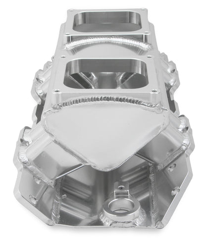 SNIPER FAB IM BBC 2X4500 SØLV MED LOGO - Sniper Plademetalfremstillet Indsugningsmanifold Big Block Chevy