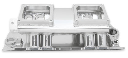 SNIPER FAB IM BBC 2X4500 SØLV MED LOGO - Sniper Plademetalfremstillet Indsugningsmanifold Big Block Chevy