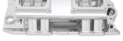 SNIPER FAB IM BBC 2X4500 SØLV MED LOGO - Sniper Plademetalfremstillet Indsugningsmanifold Big Block Chevy
