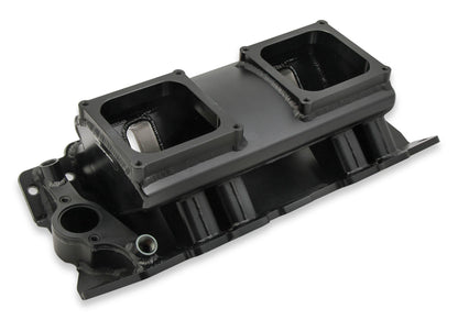 SNIPER FAB IM BBC 2X4500 SORT MED LOGO - Sniper Plademetalfremstillet Indsugningsmanifold Big Block Chevy