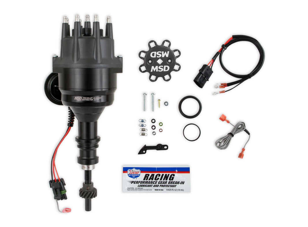 MSD Black Dist, Ford 289/302,RTR,STL GR - MSD Black Distributor, Ford 289/302, Ready-to-Run, Steel Gear