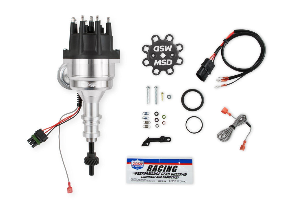 Dist,Ford 289/302,RTR, Black Cap, STL GR - Distributor, Ford 289/302, Ready-to-Run, Black Cap, Steel Gear