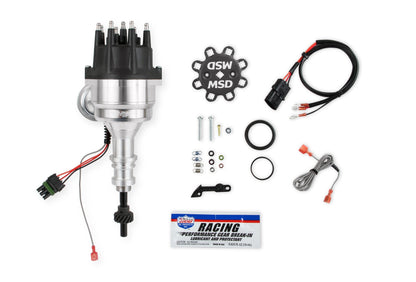 Dist,Ford 289/302,RTR, Black Cap, STL GR - Distributor, Ford 289/302, Ready-to-Run, Black Cap, Steel Gear