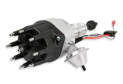 Dist,Ford 289/302,RTR, Black Cap, STL GR - Distributor, Ford 289/302, Ready-to-Run, Black Cap, Steel Gear