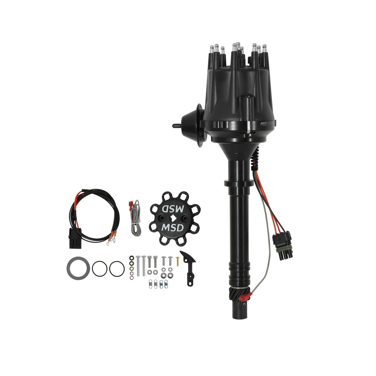Black Chevy V8 w/Internal Module Distributor - Photo - Primary Front